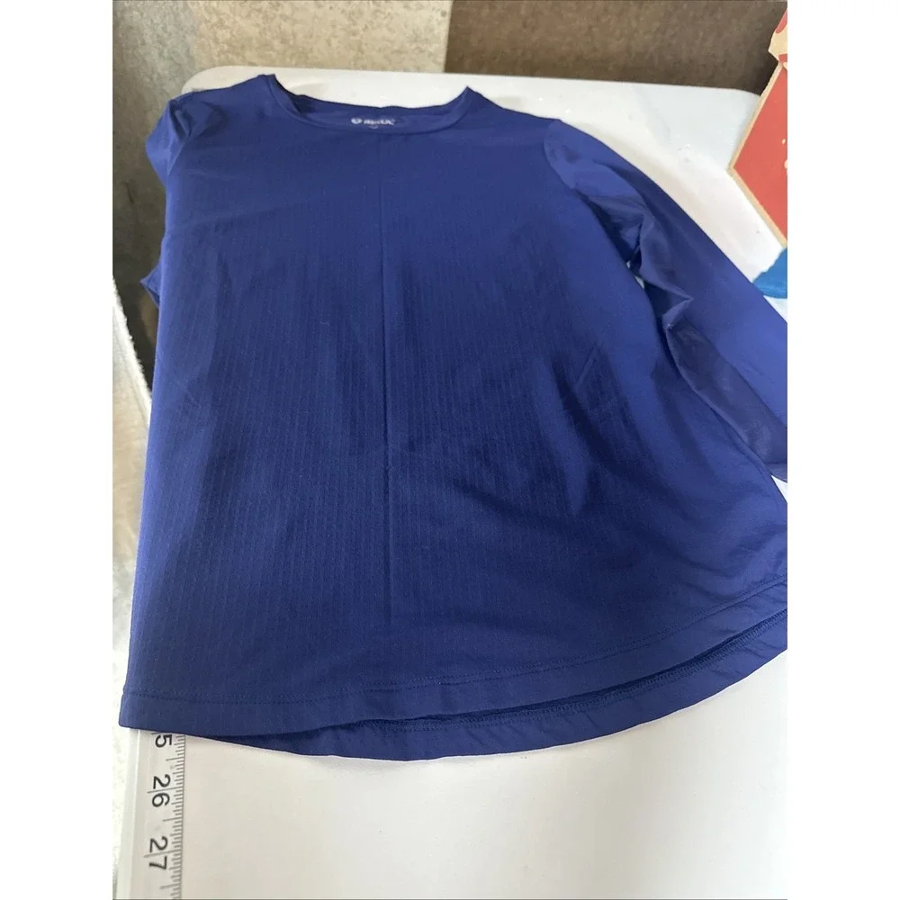 IBKUL Womens Large Blue Long Sleeve Top UPF 50 Sun Protection Cooling Golf Shirt - Picture 6 of 7